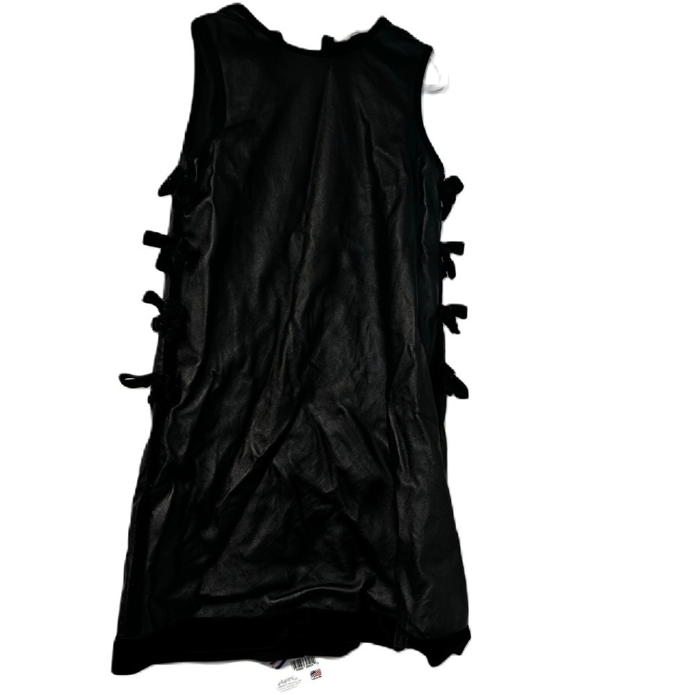 Lilou girls sz 7 black leather jumber velvet bows holiday fancy party fun prep